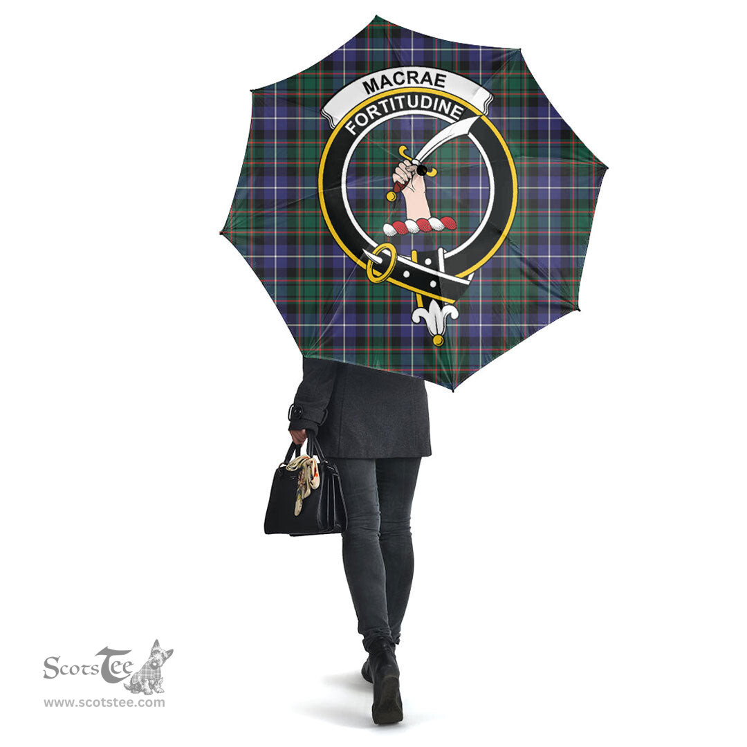 Scottish MacRae Hunting Modern Clan Tartan Umbrella - Crest Classic Scottish Plaid Tartan Plaid
