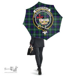 Scottish MacDonald of the Isles Hunting Modern Clan Tartan Umbrella - Crest Classic Scottish Plaid Tartan Plaid