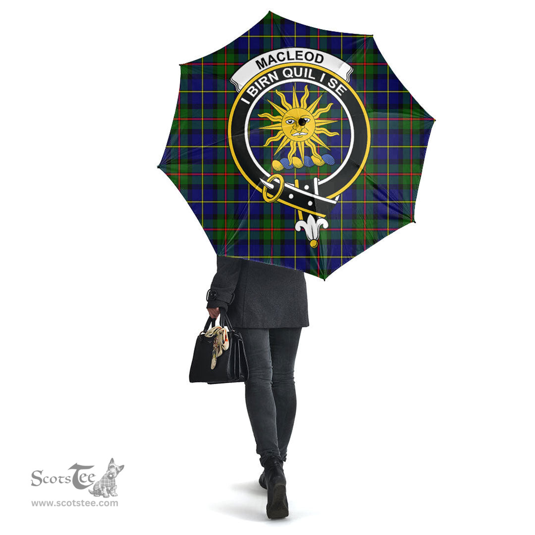 Scottish MacLeod of Harris Modern Clan Tartan Umbrella - Crest Classic Scottish Plaid Tartan Plaid