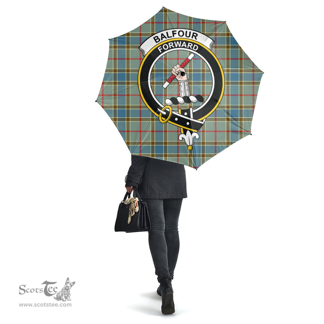 Scottish Balfour Blue Clan Tartan Umbrella - Crest Classic Scottish Plaid Tartan Plaid