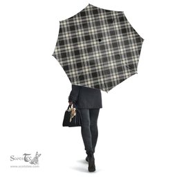 Scottish Menzies Black White Ancient Clan Tartan Umbrella - Classic Scottish Plaid Tartan Plaid