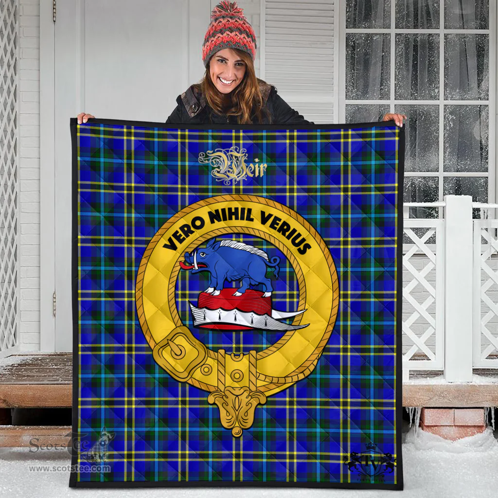 Scottish Weir Modern Clan Tartan Quilt - Crest Gold Style Scottish Plaid Tartan Plaid