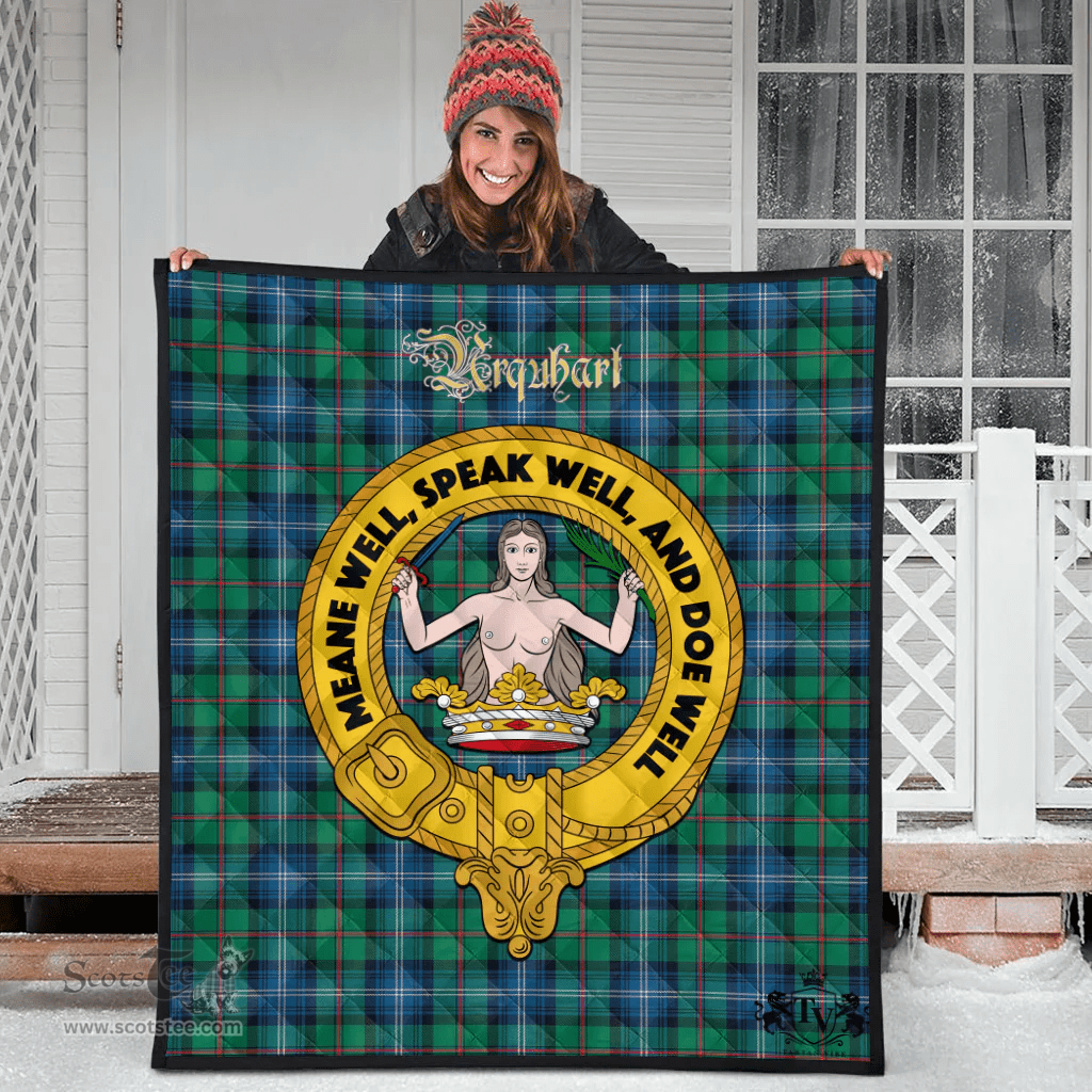 Scottish Urquhart Ancient Clan Tartan Quilt - Crest Gold Style Scottish Plaid Tartan Plaid