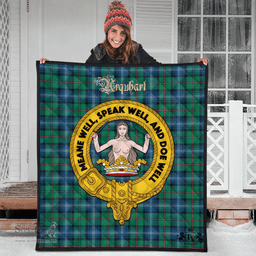 Scottish Urquhart Ancient Clan Tartan Quilt - Crest Gold Style Scottish Plaid Tartan Plaid