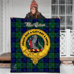 Scottish MacCallum Modern Clan Tartan Quilt - Crest Gold Style Scottish Plaid Tartan Plaid