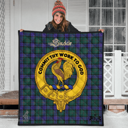 Scottish Sinclair Hunting Modern Clan Tartan Quilt - Crest Gold Style Scottish Plaid Tartan Plaid