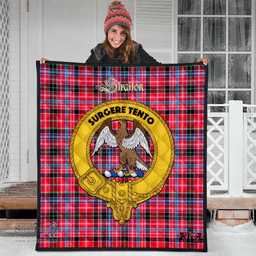 Scottish Straiton Clan Tartan Quilt - Crest Gold Style Scottish Plaid Tartan Plaid