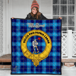 Scottish McKerrell Clan Tartan Quilt - Crest Gold Style Scottish Plaid Tartan Plaid