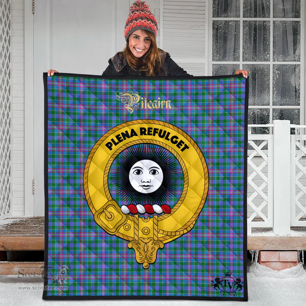 Scottish Pitcairn Hunting Clan Tartan Quilt - Crest Gold Style Scottish Plaid Tartan Plaid
