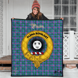 Scottish Pitcairn Hunting Clan Tartan Quilt - Crest Gold Style Scottish Plaid Tartan Plaid