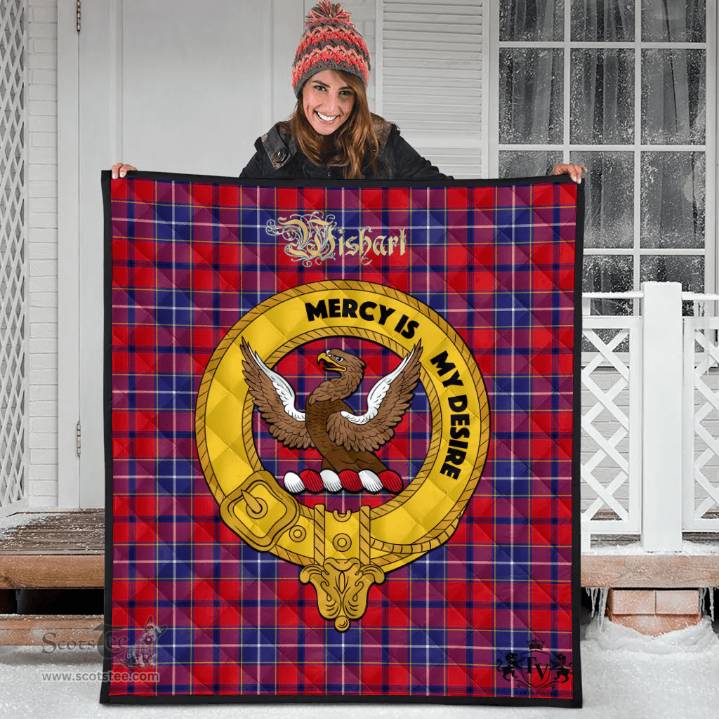 Scottish Wishart Dress Clan Tartan Quilt - Crest Gold Style Scottish Plaid Tartan Plaid