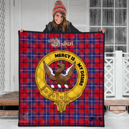 Scottish Wishart Dress Clan Tartan Quilt - Crest Gold Style Scottish Plaid Tartan Plaid