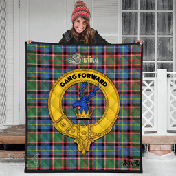 Scottish Stirling Bannockburn Clan Tartan Quilt - Crest Gold Style Scottish Plaid Tartan Plaid