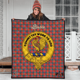 Scottish Sinclair Ancient Clan Tartan Quilt - Crest Gold Style Scottish Plaid Tartan Plaid