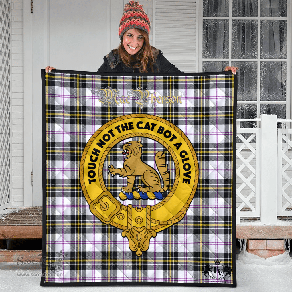 Scottish MacPherson Dress Modern Clan Tartan Quilt - Crest Gold Style Scottish Plaid Tartan Plaid