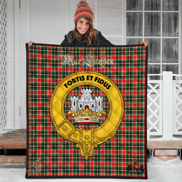 Scottish MacLachlan Hunting Modern Clan Tartan Quilt - Crest Gold Style Scottish Plaid Tartan Plaid