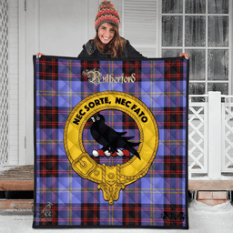 Scottish Rutherford Clan Tartan Quilt - Crest Gold Style Scottish Plaid Tartan Plaid