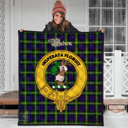 Scottish Watson Modern Clan Tartan Quilt - Crest Gold Style Scottish Plaid Tartan Plaid