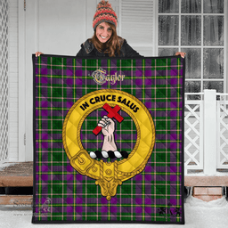 Scottish Taylor Clan Tartan Quilt - Crest Gold Style Scottish Plaid Tartan Plaid