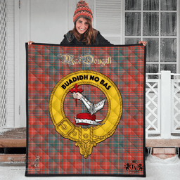 Scottish MacDougall Ancient Clan Tartan Quilt - Crest Gold Style Scottish Plaid Tartan Plaid