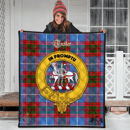 Scottish Trotter Clan Tartan Quilt - Crest Gold Style Scottish Plaid Tartan Plaid