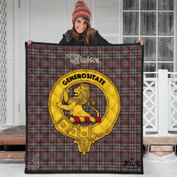 Scottish Nicolson Hunting Weathered Clan Tartan Quilt - Crest Gold Style Scottish Plaid Tartan Plaid