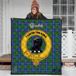 Scottish Turnbull Hunting Clan Tartan Quilt - Crest Gold Style Scottish Plaid Tartan Plaid