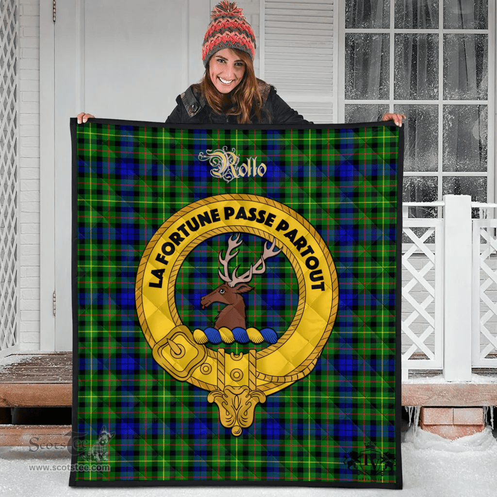 Scottish Rollo Modern Clan Tartan Quilt - Crest Gold Style Scottish Plaid Tartan Plaid