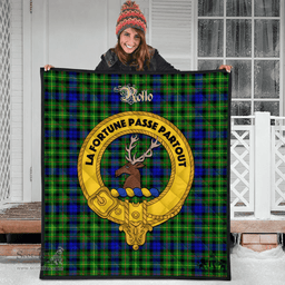 Scottish Rollo Modern Clan Tartan Quilt - Crest Gold Style Scottish Plaid Tartan Plaid
