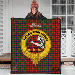 Scottish Skene Modern Clan Tartan Quilt - Crest Gold Style Scottish Plaid Tartan Plaid