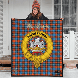 Scottish MacLachlan Ancient Clan Tartan Quilt - Crest Gold Style Scottish Plaid Tartan Plaid