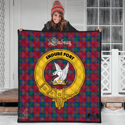 Scottish Lindsay Modern Clan Tartan Quilt - Crest Gold Style Scottish Plaid Tartan Plaid