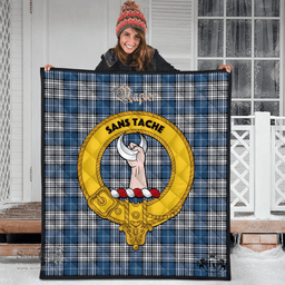 Scottish Napier Modern Clan Tartan Quilt - Crest Gold Style Scottish Plaid Tartan Plaid