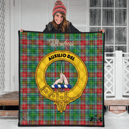 Scottish Muirhead Clan Tartan Quilt - Crest Gold Style Scottish Plaid Tartan Plaid