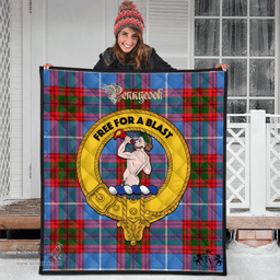Scottish Pennycook Clan Tartan Quilt - Crest Gold Style Scottish Plaid Tartan Plaid