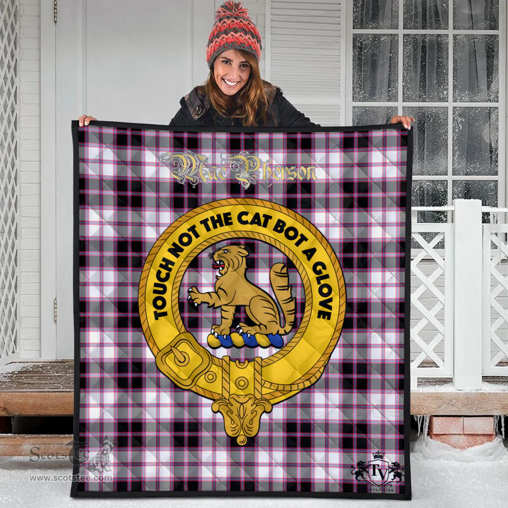 Scottish MacPherson Hunting Modern Clan Tartan Quilt - Crest Gold Style Scottish Plaid Tartan Plaid