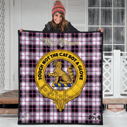 Scottish MacPherson Hunting Modern Clan Tartan Quilt - Crest Gold Style Scottish Plaid Tartan Plaid