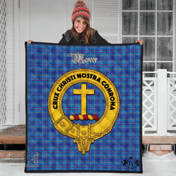 Scottish Mercer Modern Clan Tartan Quilt - Crest Gold Style Scottish Plaid Tartan Plaid