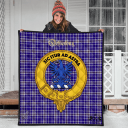 Scottish Ochterlony Clan Tartan Quilt - Crest Gold Style Scottish Plaid Tartan Plaid