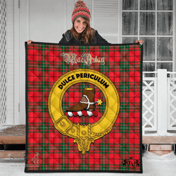 Scottish MacAulay Modern Clan Tartan Quilt - Crest Gold Style Scottish Plaid Tartan Plaid