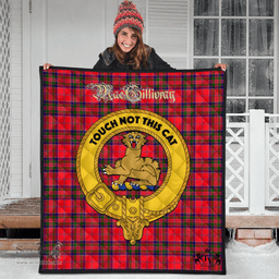 Scottish MacGillivray Modern Clan Tartan Quilt - Crest Gold Style Scottish Plaid Tartan Plaid