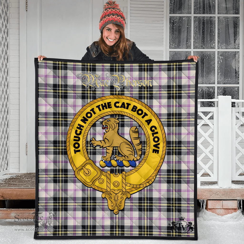 Scottish MacPherson Dress Ancient Clan Tartan Quilt - Crest Gold Style Scottish Plaid Tartan Plaid