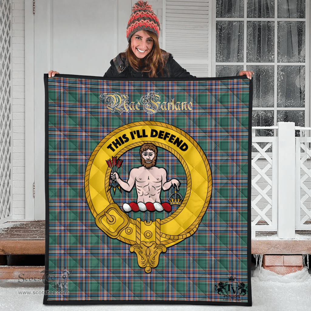 Scottish MacFarlane Hunting Ancient Clan Tartan Quilt - Crest Gold Style Scottish Plaid Tartan Plaid