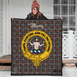 Scottish Murray of Atholl Weathered Clan Tartan Quilt - Crest Gold Style Scottish Plaid Tartan Plaid