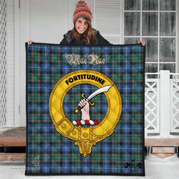 Scottish MacRae Hunting Ancient Clan Tartan Quilt - Crest Gold Style Scottish Plaid Tartan Plaid