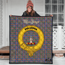 Scottish MacIntyre Ancient Clan Tartan Quilt - Crest Gold Style Scottish Plaid Tartan Plaid