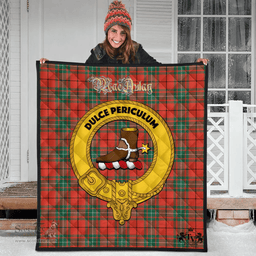 Scottish MacAulay Ancient Clan Tartan Quilt - Crest Gold Style Scottish Plaid Tartan Plaid