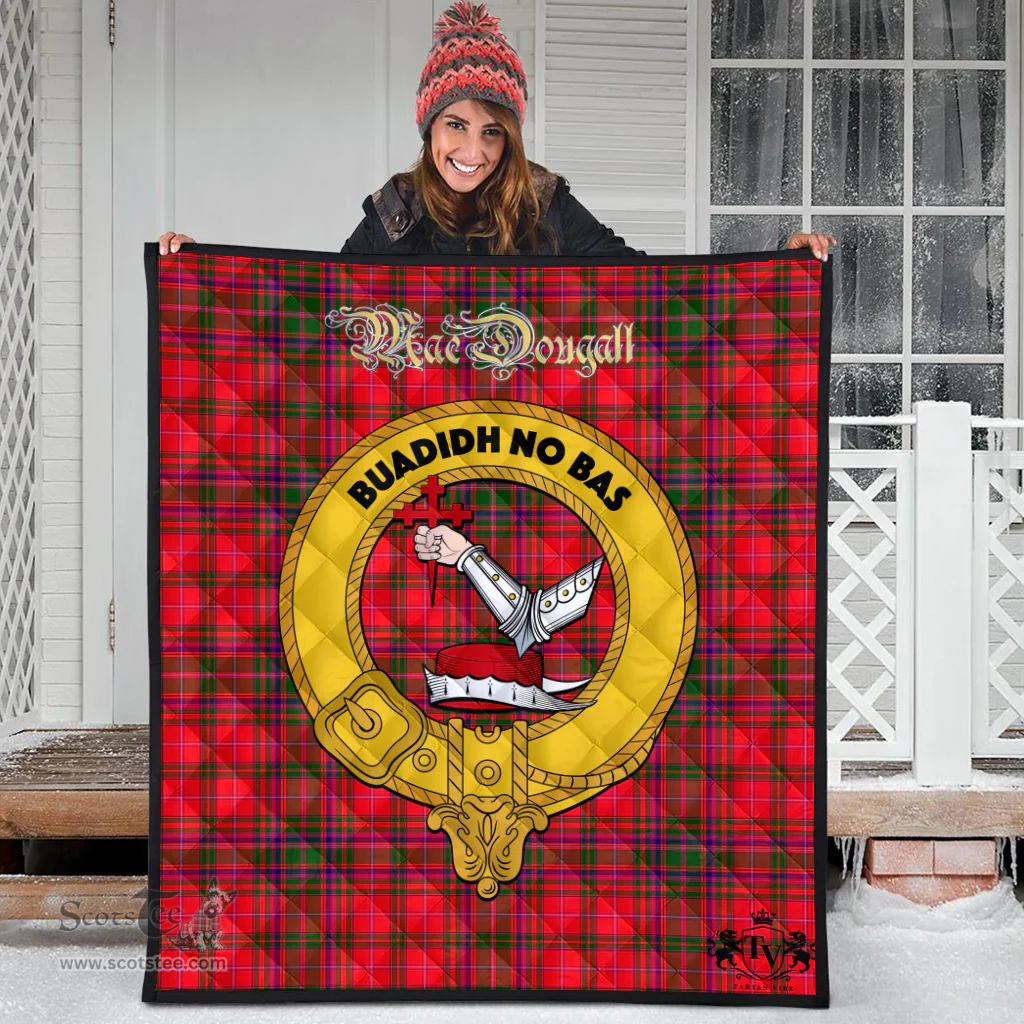 Scottish MacDougall Modern Clan Tartan Quilt - Crest Gold Style Scottish Plaid Tartan Plaid