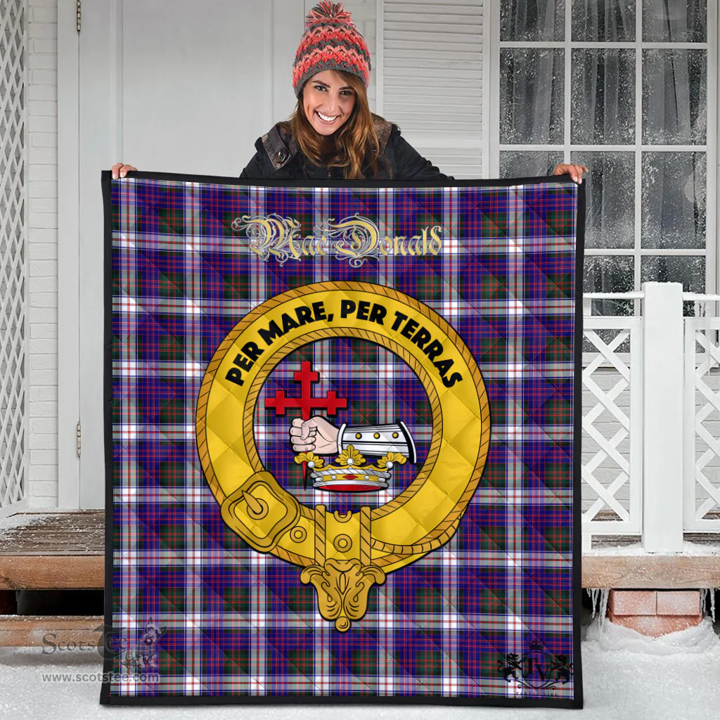 Scottish MacDonald Dress Modern Clan Tartan Quilt - Crest Gold Style Scottish Plaid Tartan Plaid