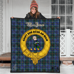 Scottish MacInnes Modern Clan Tartan Quilt - Crest Gold Style Scottish Plaid Tartan Plaid